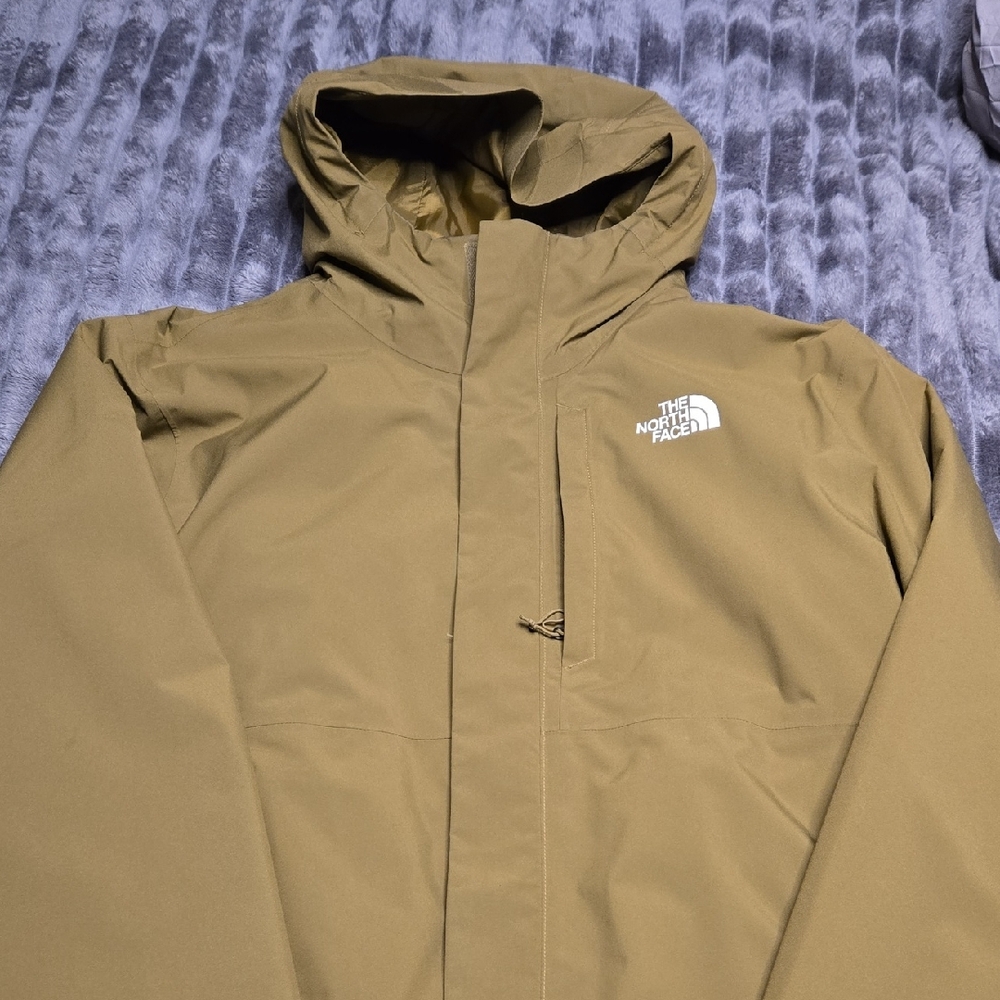 The North Face Men's Khaki Green 3 In 1 Winter Coat